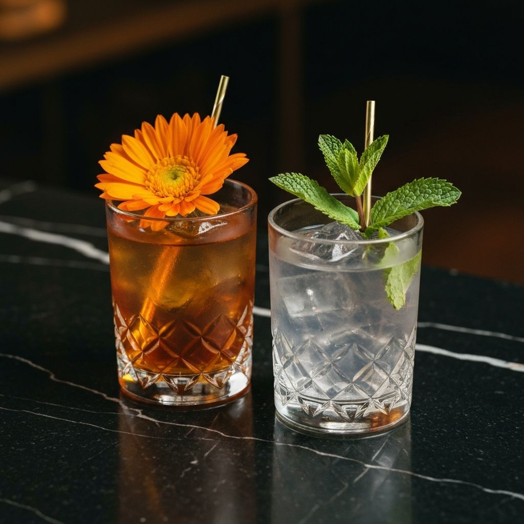 Cócteles con y sin alcohol